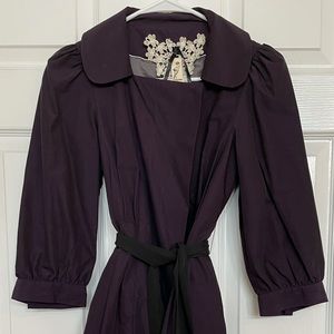 Dark Plum 3/4 sleeve coat